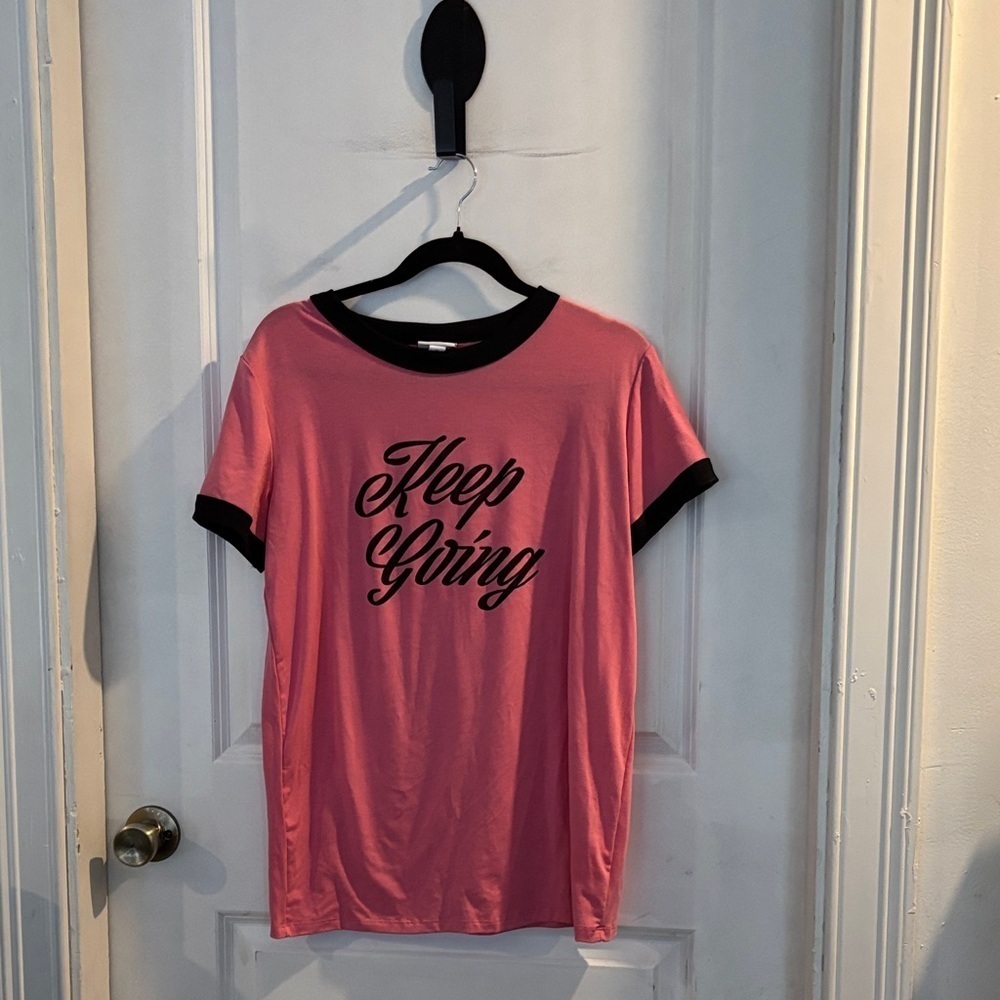 LuLaRoe Pink and Black Tee- NWOT